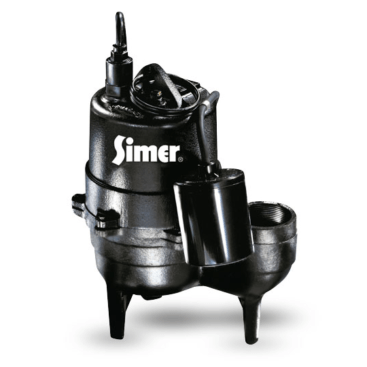 Simer 3963, 1/2 HP Submersible Cast Iron Sewage Pump