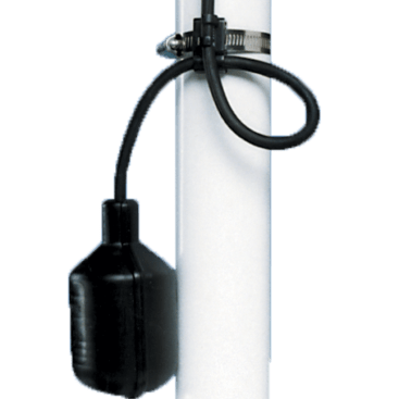 SJE Rhombus 1009813 - 15MMDCDWOP, MicroMaster AC/DC Series, Wide Angle Pump Switch without Plug, Normally Open, 12 VDC or 125/250 VAC, Clamp Mounted, 15 ft Cord