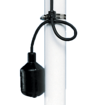 SJE Rhombus 1022020 - 10MMPDWOPWS, MicroMaster Plus WS Series, Wide Angle Pump Switch without Plug, Normally Open, 125/250 Volts, 13 Amps Max, Clamp Mounted, 10 ft Cord