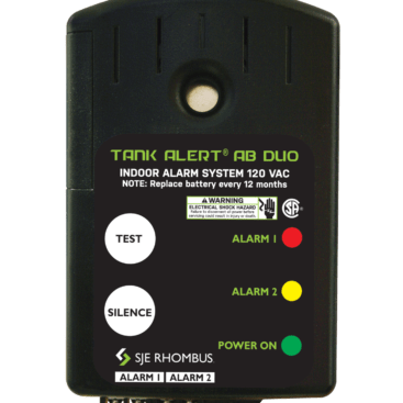 SJE Rhombus 1038473 - TA AB DUO-01HAUX, Tank Alert AB DUO Series, Alarm System with High Level SignalMaster Float Switch and Auxiliary Contacts, 120 Volts, 6 ft Cord, Indoor Use